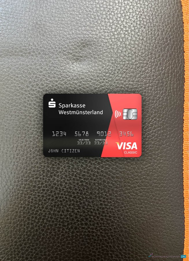Download Germany Sparkasse westmunsterland bank visa classic card photolook front Photoshop template